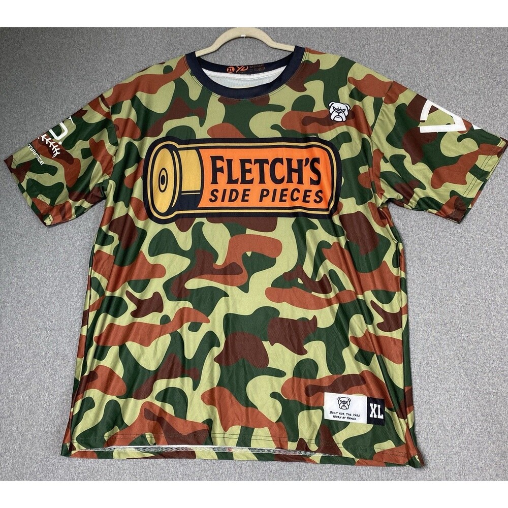 YD Camo T-shirt BULLDOG Team HALSTEAD # 00 Performance Size XL